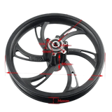 Black Motorcycle Wheel for Electric Scooters - 12" Premium Rim
