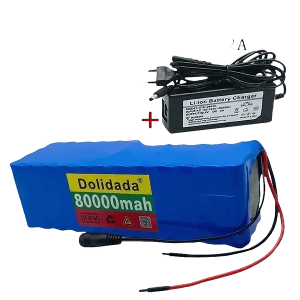 Blue 24V 80Ah Scooter Battery Pack - Long-Range Power Beast