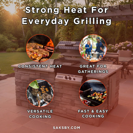 Broilmaster P3X Super Premium Cast Aluminum Gas Grill With Flare Busters, Griddle And Smoker Shutter (SAK98194) SAKSBY WHOLESALE