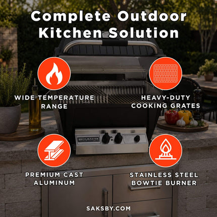 Broilmaster P4X Super Premium Cast Aluminum Gas Grill With Flare Busters (SAK84186) SAKSBY WHOLESALE