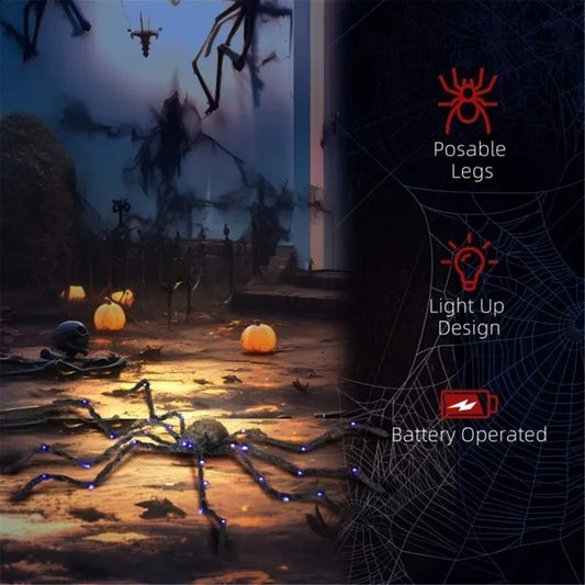 Big Light-Up Spider Halloween Decoration