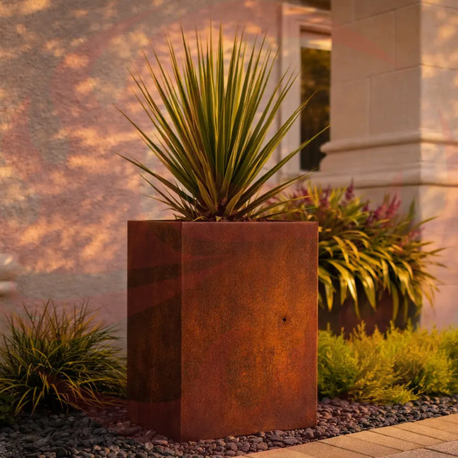 Corten Steel Column Planters - FREE SHIPPING! - Phoenix Fire Art Store