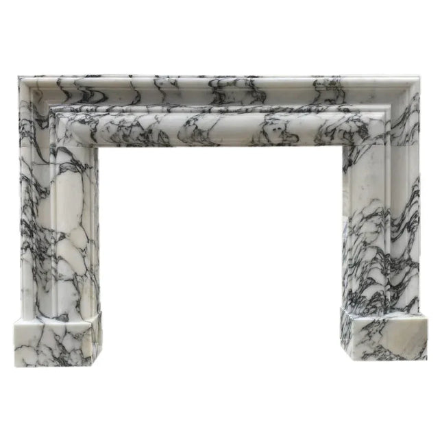 Calacatta Viola Marble Hand-carved Fireplace Mantel Polished (W)8.5" (L)61" (H)52" - Phoenix Fire Art Store