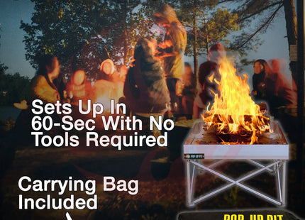 Portable Pop-Up Fire Pit - Go Anywhere Kit - Phoenix Fire Art Store