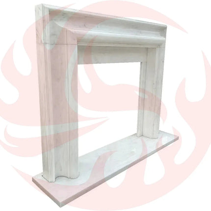 Carrara White Marble Hand-carved Fireplace Mantel Polished (W)14" (L)67" (H)69" - Phoenix Fire Art Store