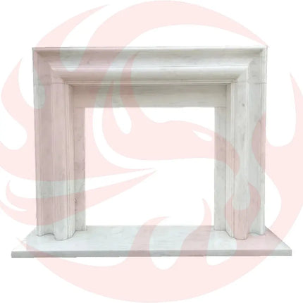 Carrara White Marble Hand-carved Fireplace Mantel Polished (W)14" (L)67" (H)69" - Phoenix Fire Art Store