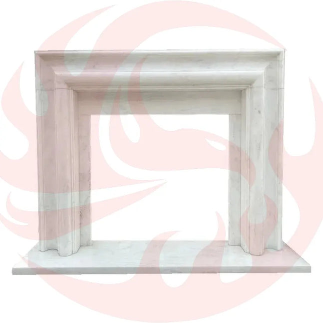 Carrara White Marble Hand-carved Fireplace Mantel Polished (W)14" (L)67" (H)69" - Phoenix Fire Art Store