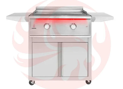 TrueFlame 30-Inch Freestanding Gas Commercial Style Flat Top Griddle Designing Backyards