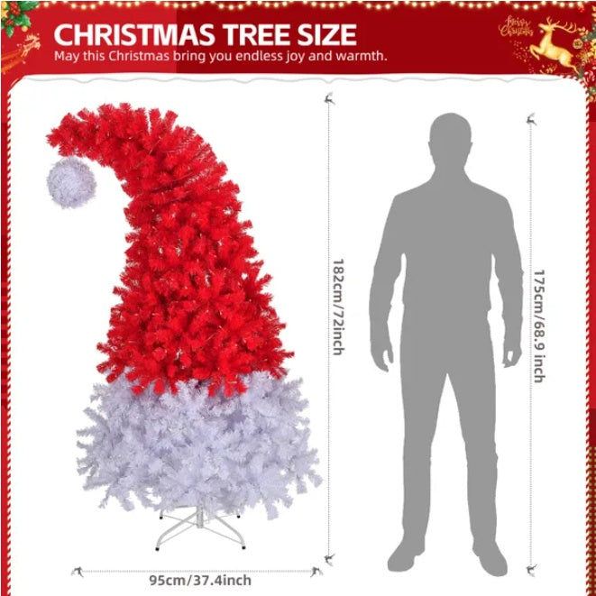 6 FT Santa Hat Style Pre-lit Christmas Tree
