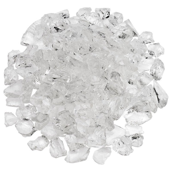 Ice Clear Recycled American Fireglass - 10 lbs | Crystal Clear Fire Feature Upgrade
