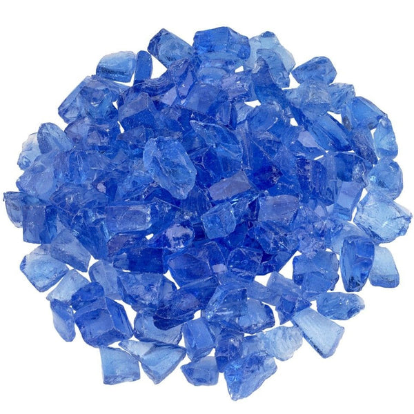 Light Blue American Fireglass - Turn Your Fire Pit Into a Tropical Paradise (10 lbs)
