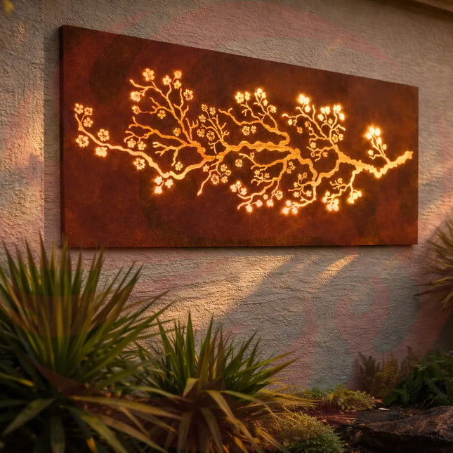 Laser-Cut Cherry Blossom Panel - FREE SHIPPING - Phoenix Fire Art Store