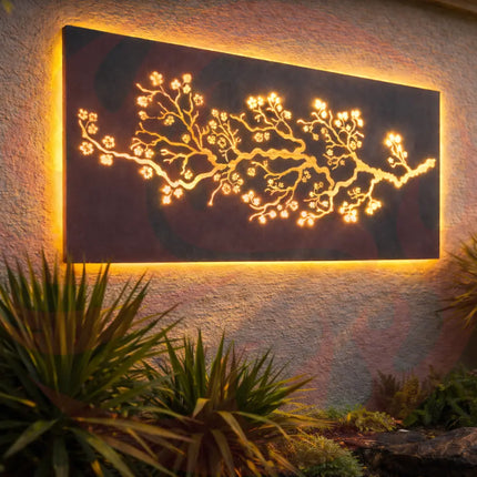 Laser-Cut Cherry Blossom Panel - FREE SHIPPING - Phoenix Fire Art Store