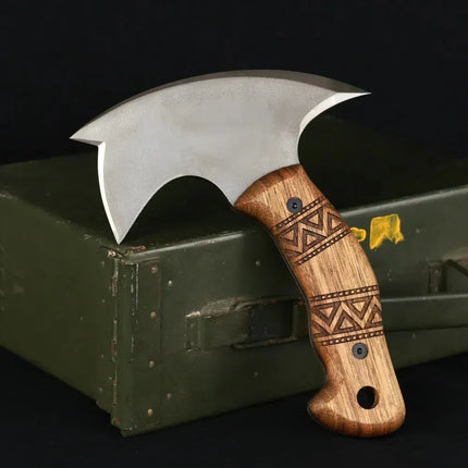 Compact tomahawk "NIKIDO" with engraved handle - Phoenix Fire Art Store