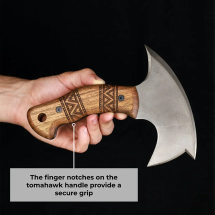 Compact tomahawk "NIKIDO" with engraved handle - Phoenix Fire Art Store