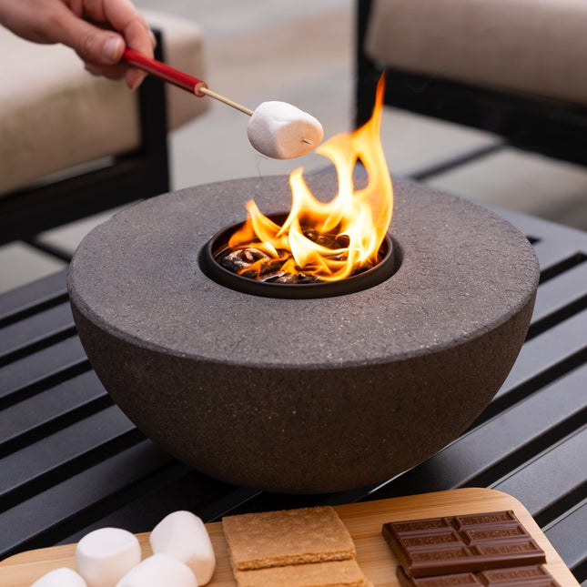 Concrete Semi-Round Fire Pit - Phoenix Fire Art Store