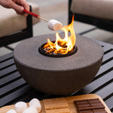 Concrete Semi-Round Fire Pit - Phoenix Fire Art Store