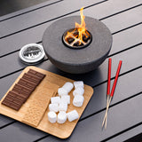 Concrete Semi-Round Fire Pit - Phoenix Fire Art Store
