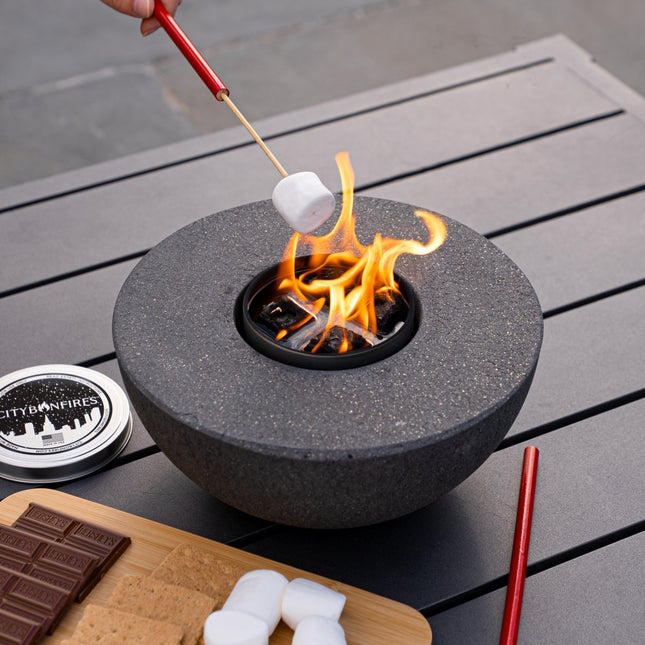 Concrete Semi-Round Fire Pit - Phoenix Fire Art Store