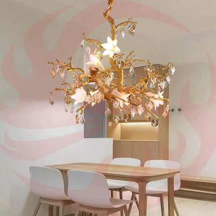 Copper Branch Chandelier Creative Crystal Chandelier Decorbites