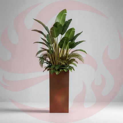 Corten Steel Column Planters - FREE SHIPPING! - Phoenix Fire Art Store