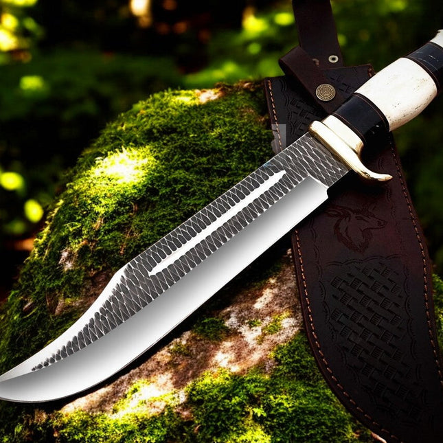 Crocodile Dundee Bowie – 16" D2 Forged Steel with Leather Sheath