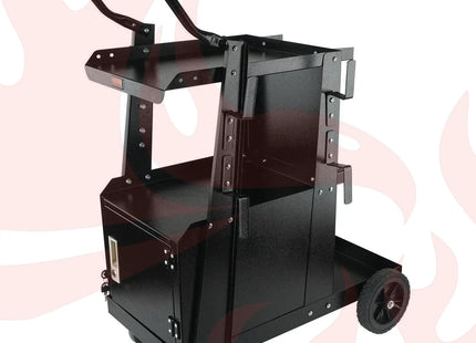 Heavy Duty Welding Cart | 2-Tier with Lockable Cabinet