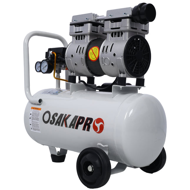 1.5HP 8 Gallon Oil-Free Silent Air Compressor - 115 PSI Portable Professional