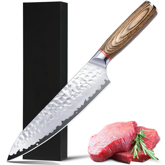 Japanese Professional Chef, Kiritsuke, Santoku, Boning & Vegetable Slicing Knife with Rosewood Handle and Gift Box - Phoenix Fire Art Store