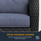 Outdoor Patio Furniture Sets with Fire Pit Table 10 Pieces Wicker Swivel Rocker Chairs and Sofa Sets for Backyard Deck-3