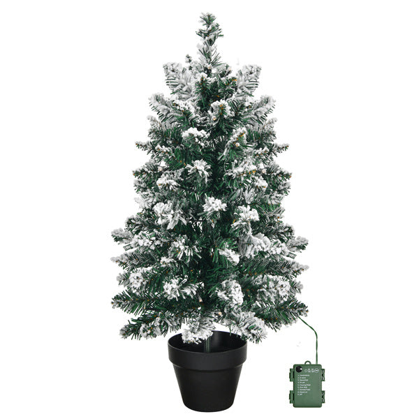 2ft Green Plush 30 Light, Warm Color 8 Mode, Battery Box Control, 70 Branches, Plastic Basin Base, PVC Christmas Tree Material