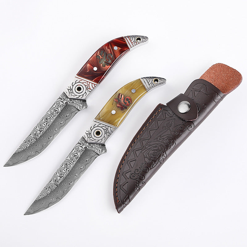 The Red-handled Fu Hand Handle Meat Knife - Phoenix Fire Art Store