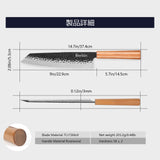 Professional Kiritsuke Santoku Chef Knife, 9 Inch German High Carbon Stainless Steel EN1.4116 with Sheath & Case - Phoenix Fire Art Store