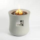 Outdoor Propane Fire Pit Table,Compact Streamlined Modern 20-inch,Round Graphite Base With Waterproof Cover,Free Lava Rocks - Phoenix Fire Art Store