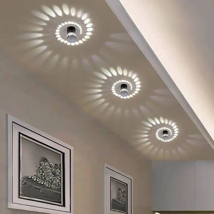 LED Spiral Wall Light - RGB Remote Control Art Lamp Decorbites