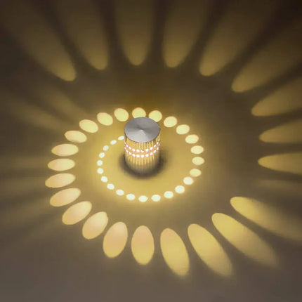 LED Spiral Wall Light - RGB Remote Control Art Lamp Decorbites