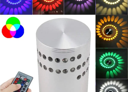 LED Spiral Wall Light - RGB Remote Control Art Lamp Decorbites