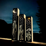 Desert Night Luminary Pillars w/ Solar Cap