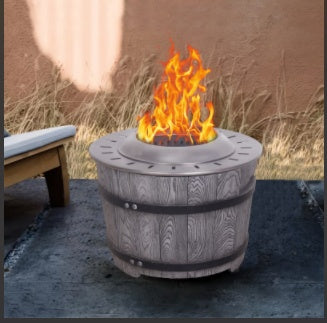 Smokeless Fire Pit Fueled By Wood Pellets, branches, wood/with a Woody Appearance - Phoenix Fire Art Store