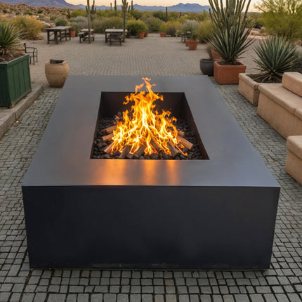 Rectangular Steel Fire Pit - Backyard Bonfire Beast