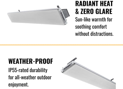 Dimplex DLW 70" Noiseless Radiant Electric Heater For Outdoor And Indoor, 3200W [DLW3200W24] (SAK15698) SAKSBY WHOLESALE