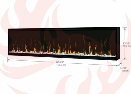 Dimplex IgniteXL 60" Linear Fireplace Electric W/ Heat Boost & Multi Function Remote [XLF60] (SAK78902) - Phoenix Fire Art Store