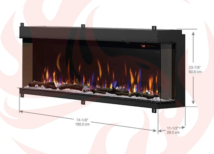 Dimplex IgniteXL Bold 74" Deep Built-In Linear Electric Fireplace [XLF7417-XD] (SAK78959) - Phoenix Fire Art Store