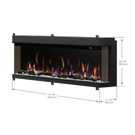 Dimplex IgniteXL Bold 74" Deep Built-In Linear Electric Fireplace [XLF7417-XD] (SAK78959) - Phoenix Fire Art Store