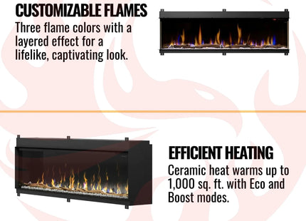 Dimplex IgniteXL Bold 74" Deep Built-In Linear Electric Fireplace [XLF7417-XD] (SAK78959) - Phoenix Fire Art Store