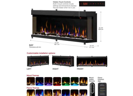 Dimplex IgniteXL Bold 74" Deep Built-In Linear Electric Fireplace [XLF7417-XD] (SAK78959) - Phoenix Fire Art Store