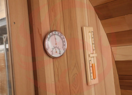 Blisspod, Prague, Canadian Red Cedar Outdoor Steam Barell Sauna, 2-4 / 4-6 persons with Full Glass Back & 2 front Porch seats zoppinh