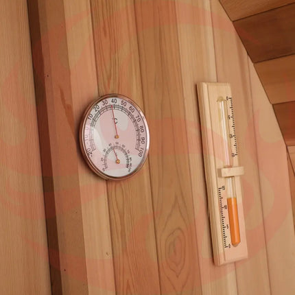 Blisspod, Prague, Canadian Red Cedar Outdoor Steam Barell Sauna, 2-4 / 4-6 persons with Full Glass Back & 2 front Porch seats zoppinh