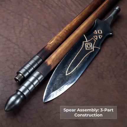 Draupnir Spear with wooden handle - Phoenix Fire Art Store