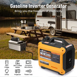 2350W Quiet Portable Gas Generator - Inverter, 58dB Ultra-Quiet, 15kg Lightweight
